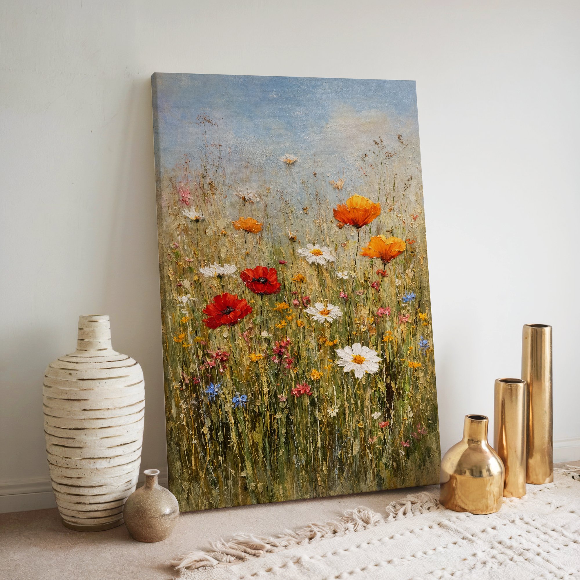 Lavender Field Canvas Wall Art for Bedroom – Purple Floral